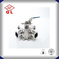 304 or 316L Sanitary Stainless Steel Three Way Clamped Ball Valve